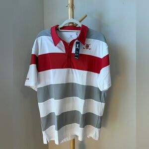 Chuco Golf Polo Shirt NEW Red White Striped Top Men’s Size XL Short Sleeve Logo